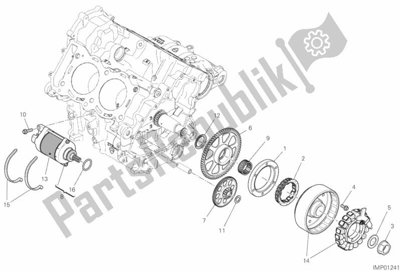 All parts for the Electric Starting And Ignition of the Ducati Superbike Superleggera V4 998 2020